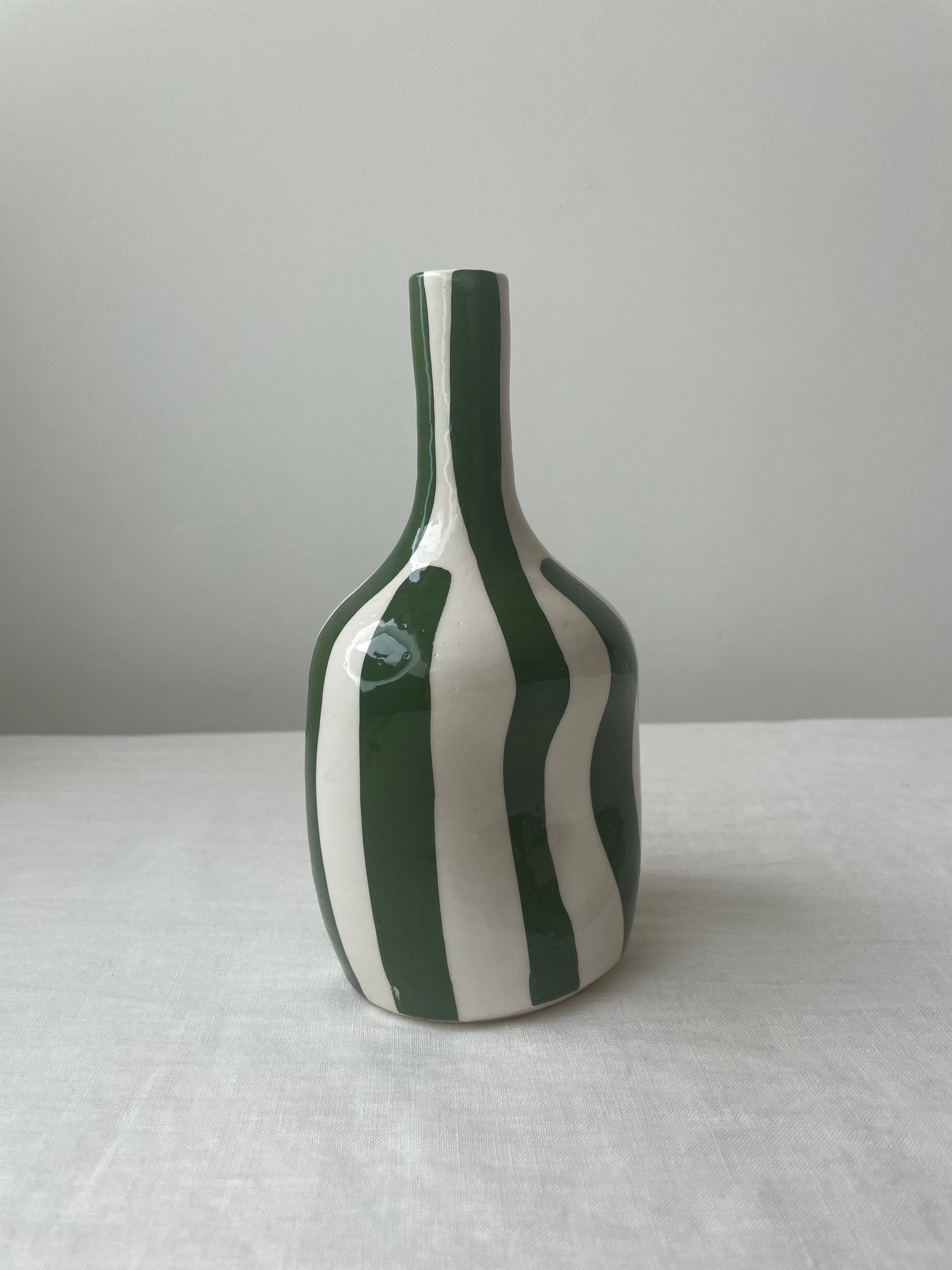 FASSI vase à rayures vertes