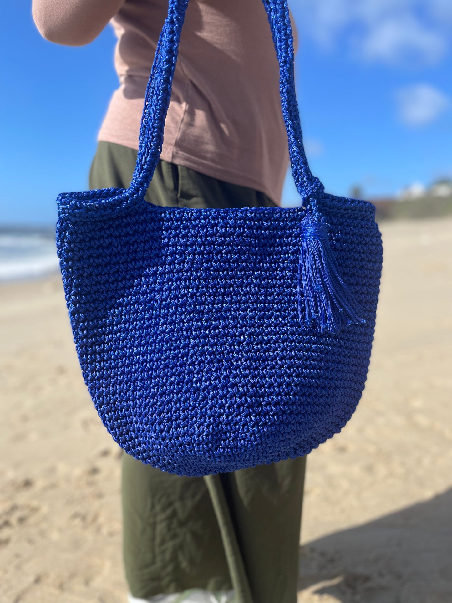 SAFI cabas fil bleu